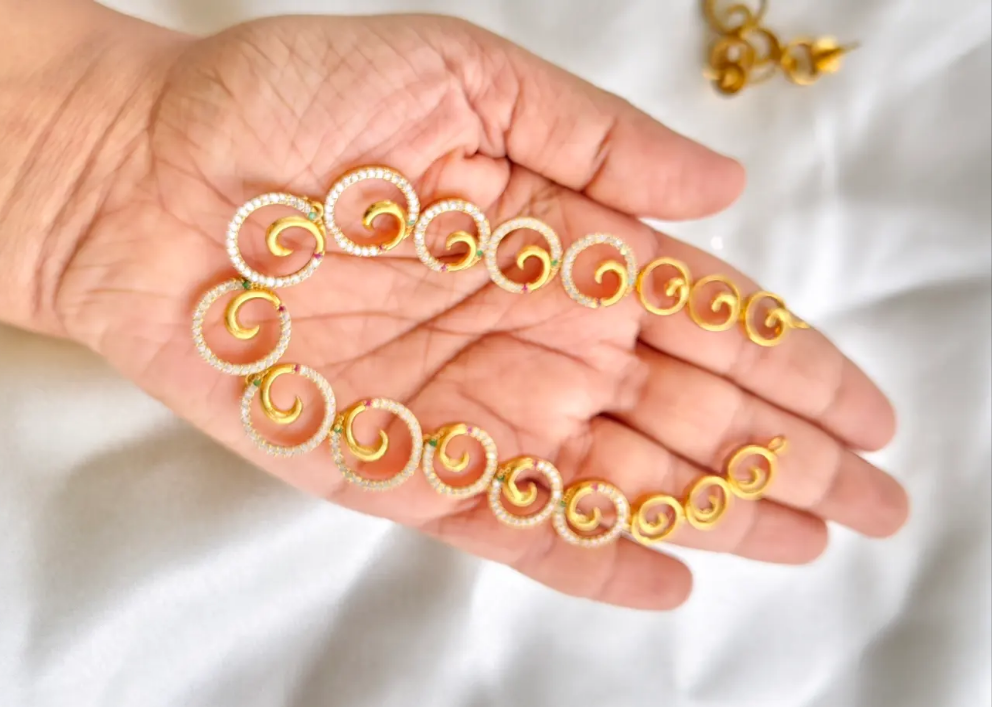 Ring Necklace with Earrings ASM