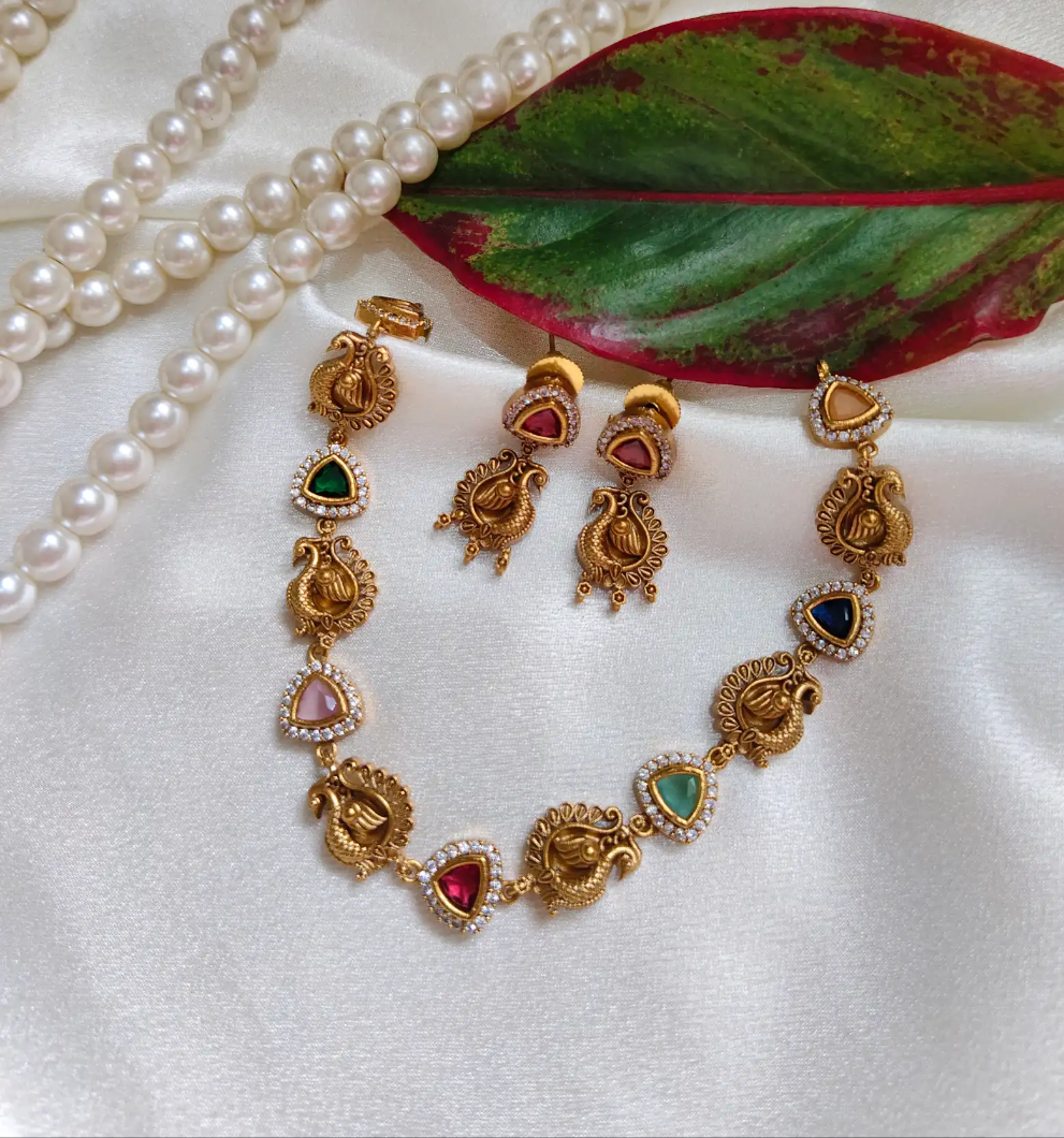 Charmila peacock Necklace set